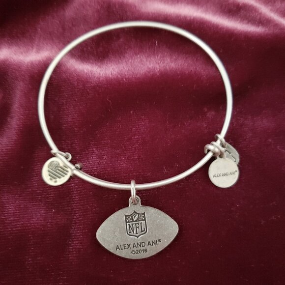 Alex & Ani New England Patriots Bracelet NFL Football 268 - Picture 2 of 3